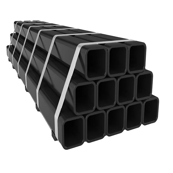 Tubo quadrato nero in acciaio carbone 23 mm